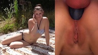 Young granny ass fuck german teen enjoys a deep anal fuck outdoors - Melina May