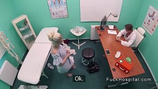 Doctor shoots and bangs 8k porn blonde patient