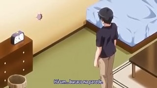 Hentai espiando a publicagent full irm&atilde  por um buraco na parede(com Legenda)