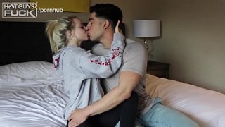 Blonde college girl fucked and cummed on her belly