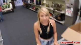 Cute puppy lover railed by pawn xxxtv keeper in his pawnshop