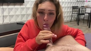 Blonde Passionate Blowjob Big hd porn vedio Cock Lover after Work - Facial