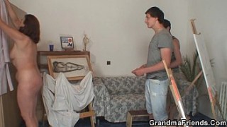 Granny pleases cum swallow compilation two young painters