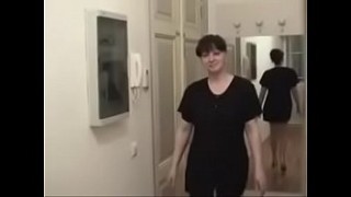 Step Mom & Step Step Son in Dressing Room. Mom Helps Son with Boner