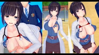 sunnyxxxx 【エロゲーコイカツ！】爆乳保険の先生とおっぱい揉みまくりセックス３DCGエロアニメ動画