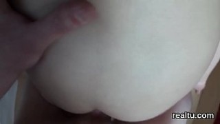 Black BBW with huge tits goes crazy on dildo, screaming