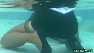Hot skank gets fucked in the pool bar
