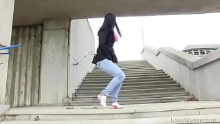 Bursting To Pee In Public, Pretty Young Girl Has No Privacy To xxxnu Relief Herself