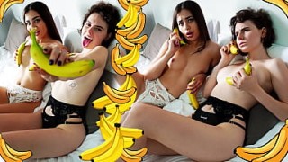 amanda love tits Two lesbians and bananas - Darcy Dark &amp Regina Rich