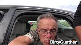 Busty teen gets her pussy fucked by grandpa, perfect big tits