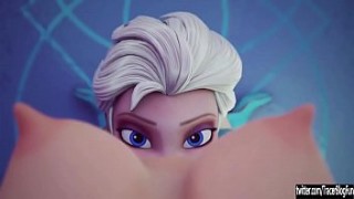 3D Elsa is a real slut (Frozen) (Anna too)