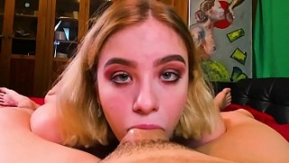 deepthroat fetish cute  slut lets daddy slap her perfect pet