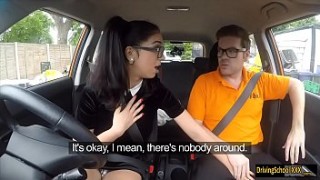 Amateur couple having sex in car
