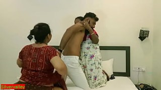 Indian Bengali housewife and her hot ccxxc amateur threesome sex ! With Dirty audio