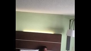 Amateur Blonde Fingers to a Wonderful Orgasm on Hotel Bed