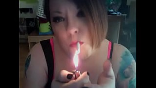 BBW Tina Snua Chain Smokes Filterless Gauloise nude in sea Cigarettes - Smoking Fetish