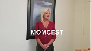 Handjob from busty amateur brunette step mom in hot handjob porn