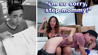 Submissive stepmom wants to be punished by her step son  Jordan M