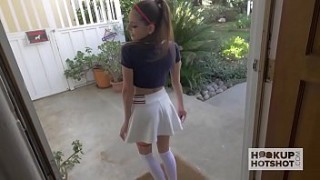 Teasing beauty POV tugging and sucking