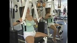 Huge Natural Tits Teen Working Out and Fat Cameltoe