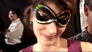 Rocco&#039s Ass Masquerade! Brunette Sexy সানি লিওনের থ্রি এক্স girl deeply fucked!