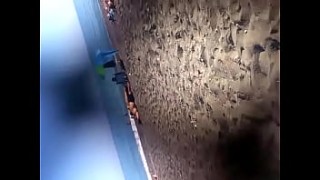 Masturbation with Stone in Ass and Pussy on Nudist Beach