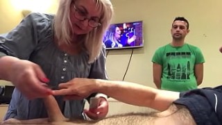 STEP MOM British MILF takes two dicks in pussy at same time