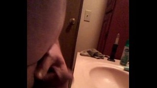 Hungarian granny fucked in bathroom by young guy
