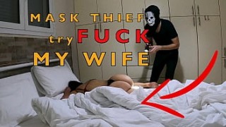 Mask Try to Fuck girlsex image my Wife In Bedroom