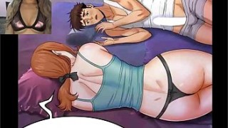 Anime slut sucking cock