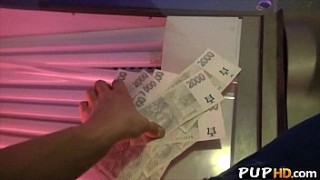 Freaky Czech couple is paid cash for a threesome