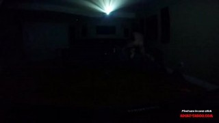 Fun With A Rave Slut audio blue film In Friends Theater Room During Party