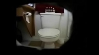 Salacious blonde getting her tight ass drilled in the toilet