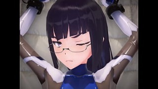 Cosplay anal teen Hinata glass dildo anime hentai cute