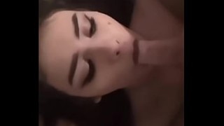 Pretty in pink Asian girl gets a creampie