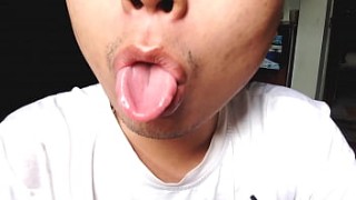 Korean ahegao pone move masturbation licking