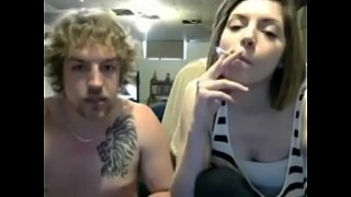 cgxxx teen couple sucking fingering smoking on cam