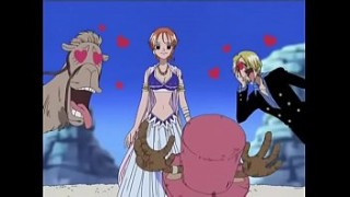 Rebecca 3D fucking (One Piece) with Doflamingo and Burgess