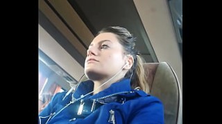 BUMS BUS - Wild bus fuck with busty German MILF Celina Davis
