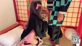 Cosplay japanese with bunny ears pov sucking and cockriding