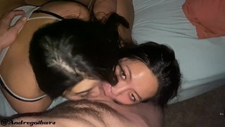 cheating stepmom with big tits, Asian loves big white dick