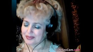 Shy Blonde extasytube Mature Russian Wife Masturbating on Webcam