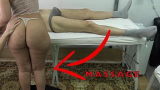 Maid Masseuse with Big Butt let me Lift her Dress xx sexy video english &amp Fingered her Pussy While she Massaged my Dick !