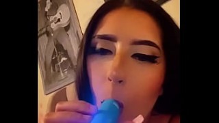 Big Tits and round ass girl gets fucked  sensually in the ass and shows glass anal plug